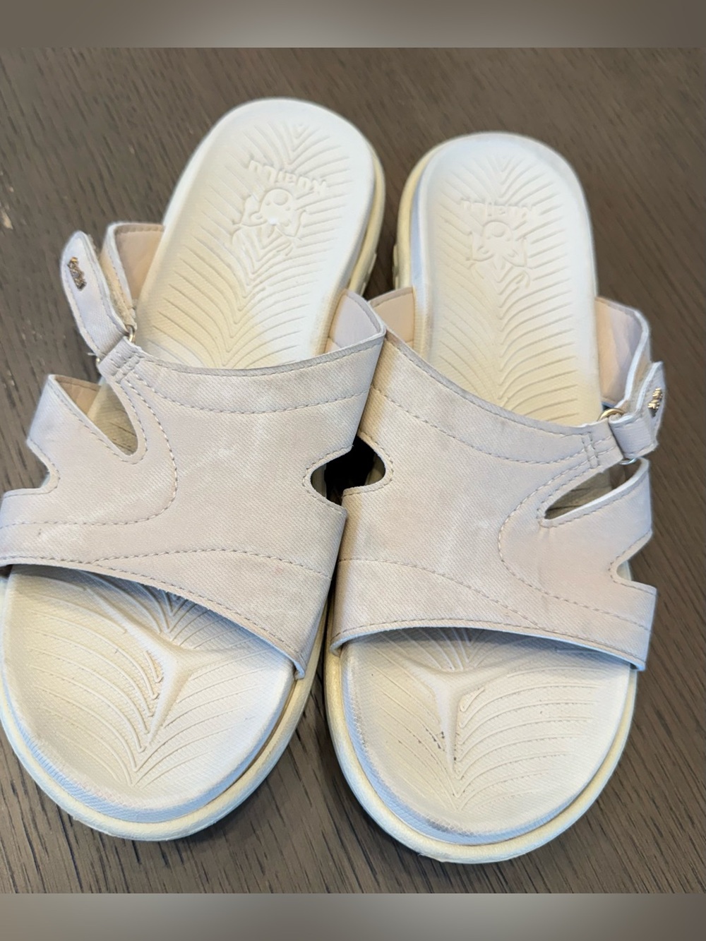 KuaiLu Sandals Womens 12 Slide Adjustable Strap Slip On Summer Beach Mens 10 Tan